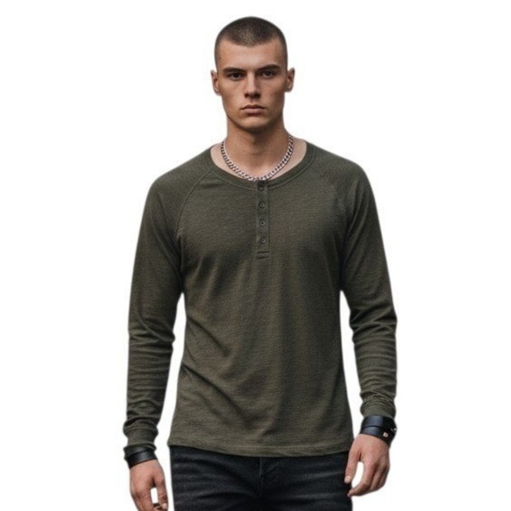 Vince. Y2K Mens Size XL Slub Henley Grungecore Preppy Indie Gorpcore T-Shirt